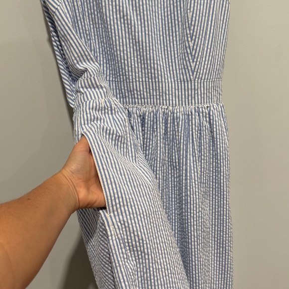 JCrew seersucker cotton dress - Picture 2 of 4